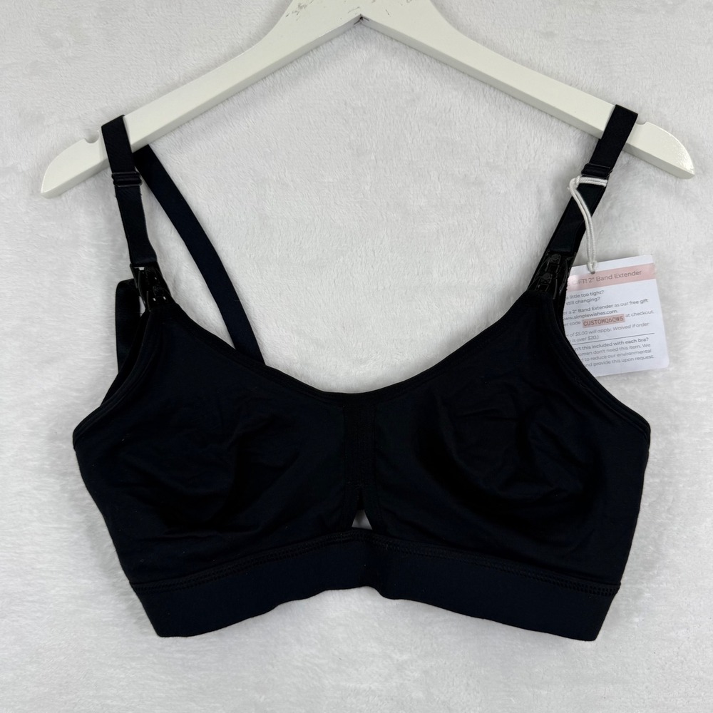 Simple Wishes Nursing and Pumping‎ Bra Black Full Cup Size Medium 11640
